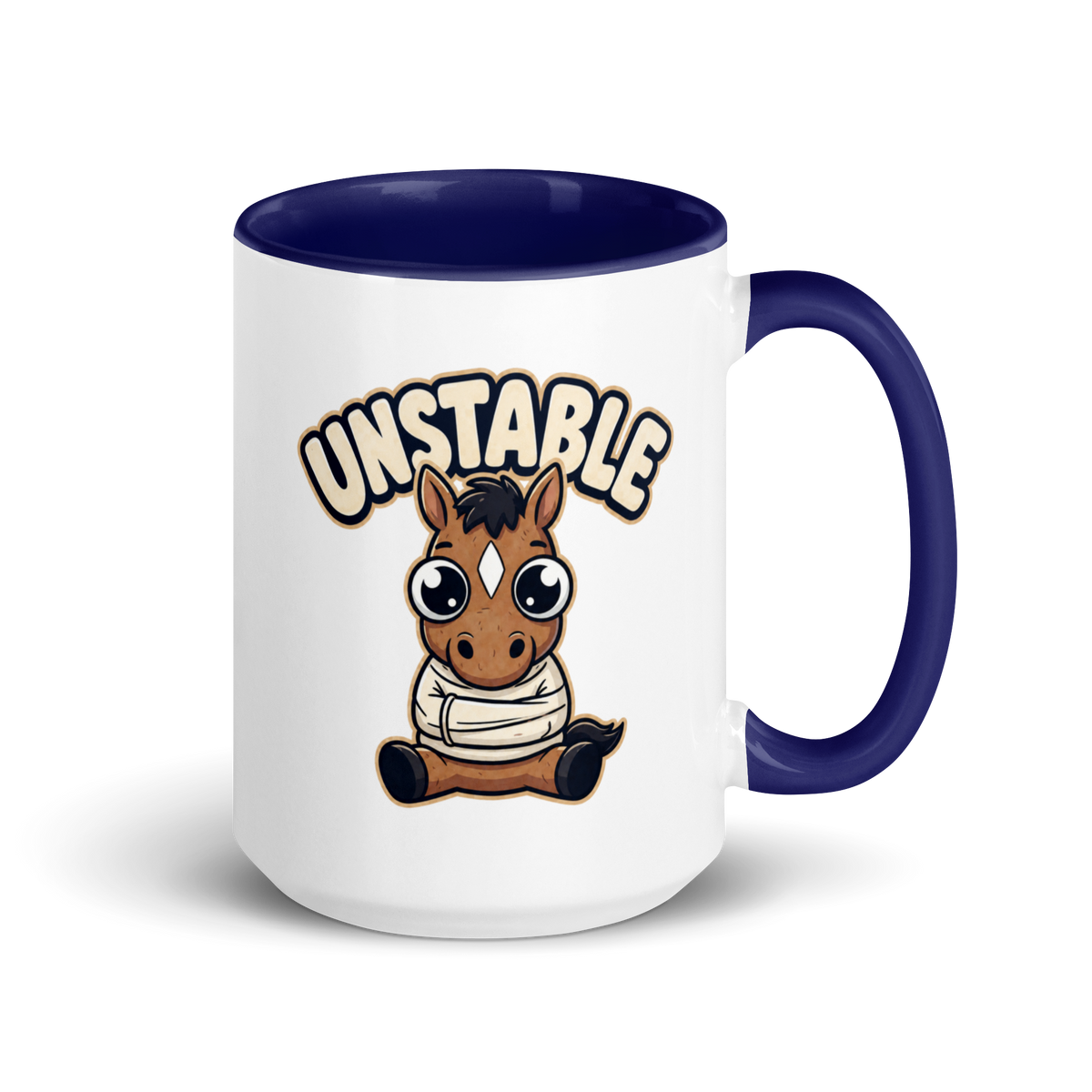 Unstable Colored Mug – Dark Blue 15 oz, handle on right