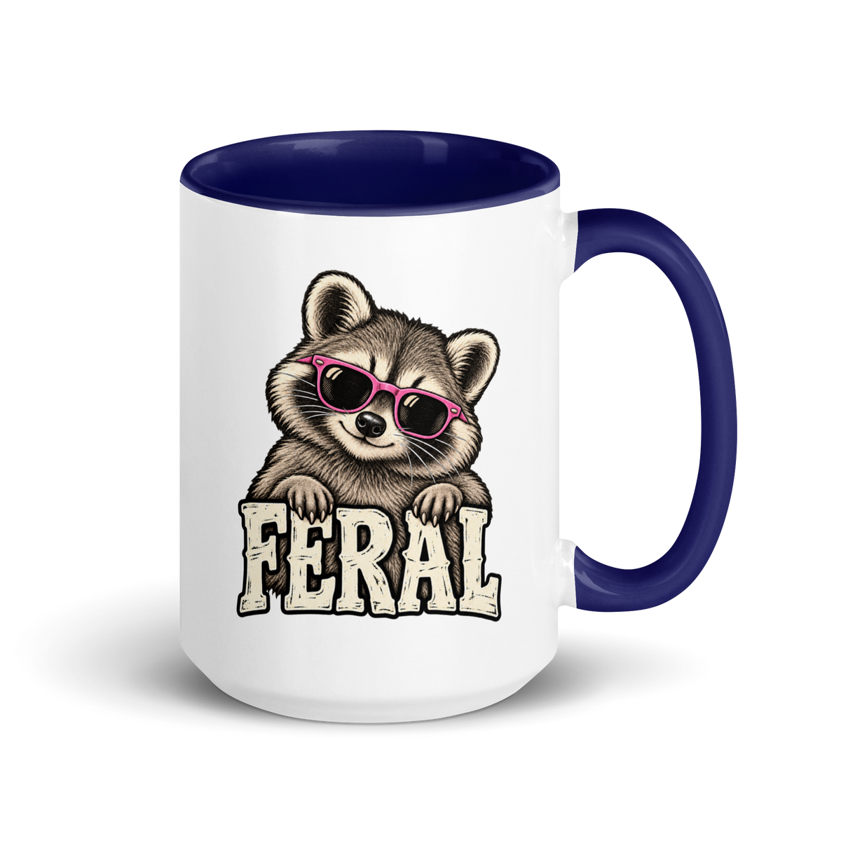 Feral Raccoon Colored Mug