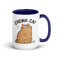 Chonk Cat Mug in Dark Blue, 15 oz, right