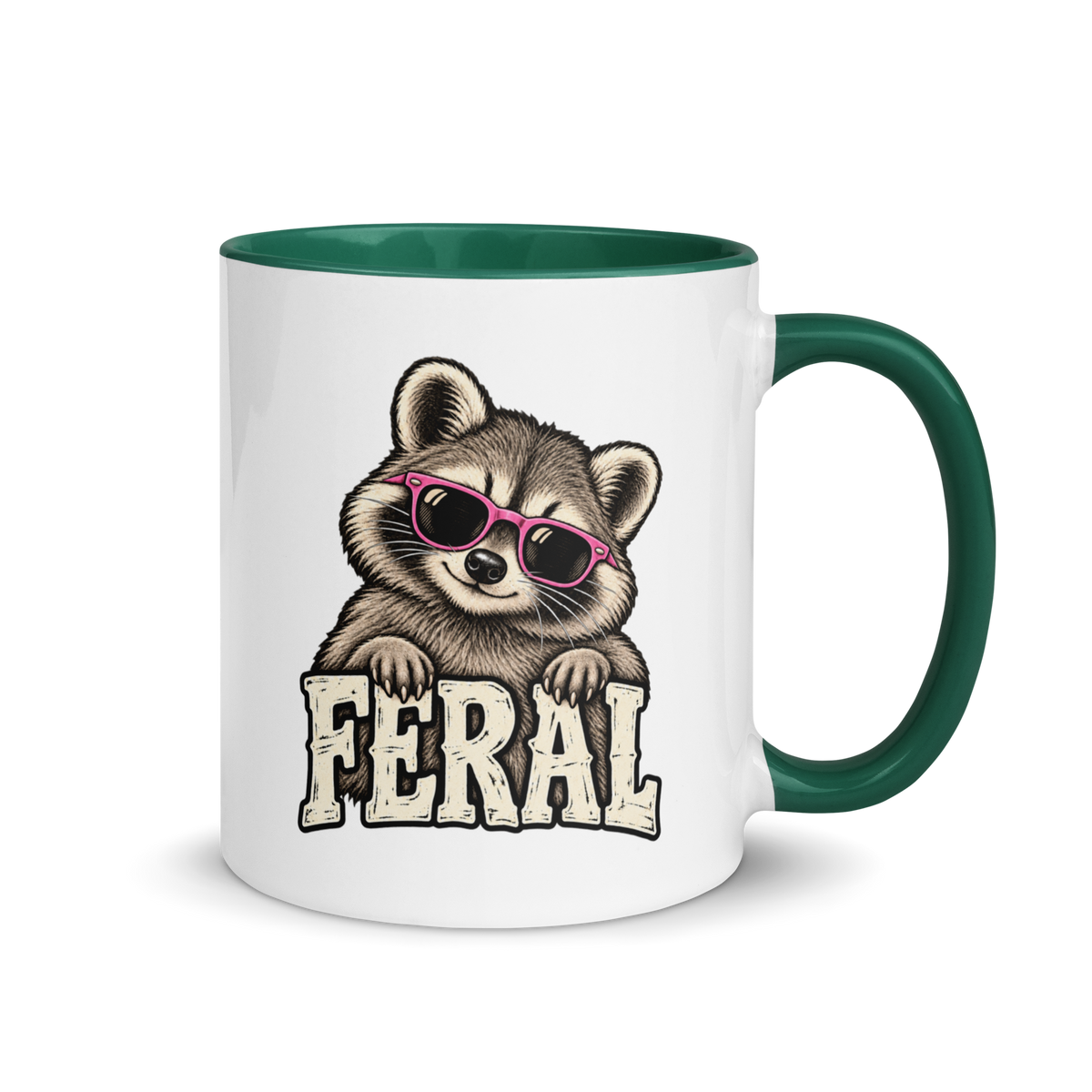 Feral Raccoon Colored Mug