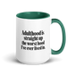 Adulthood Is the Worst Colored Mug – Dark Green 15 oz, handle on right