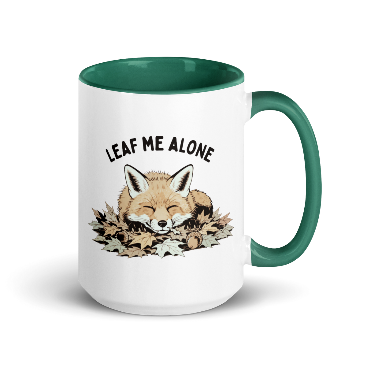 Leaf Me Alone (Fox) Colored Mug