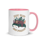 Not Fast Not Furious Colored Mug – Pink 11 oz, handle on right