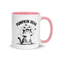 Pumpkin Head Colored Mug – Pink 11 oz, handle on right