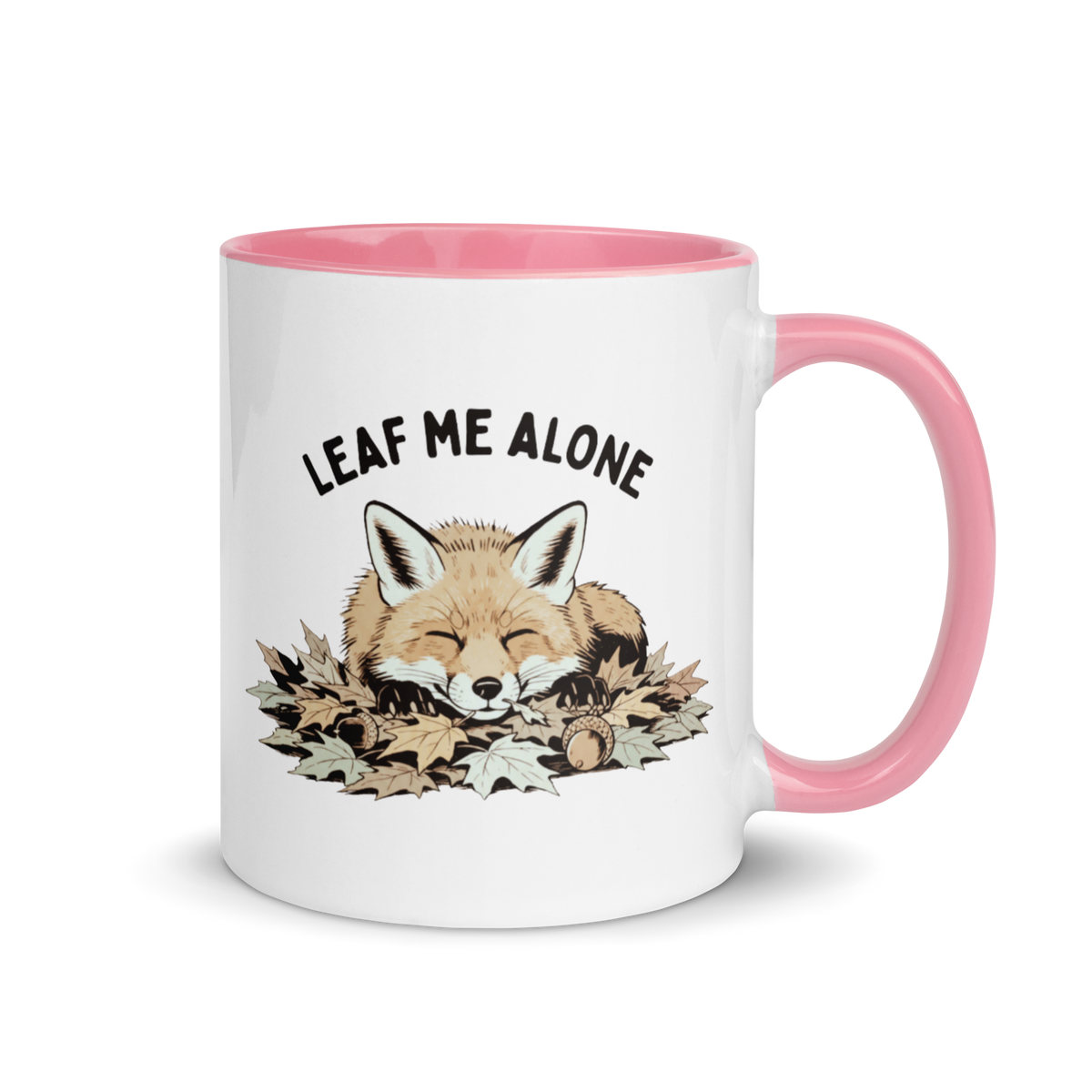 Leaf Me Alone (Fox) Colored Mug