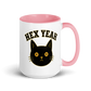 Hex Yeah Colored Mug – Pink 15 oz, handle on right