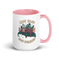 Not Fast Not Furious Colored Mug – Pink 15 oz, handle on right