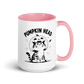 Pumpkin Head Colored Mug – Pink 15 oz, handle on right