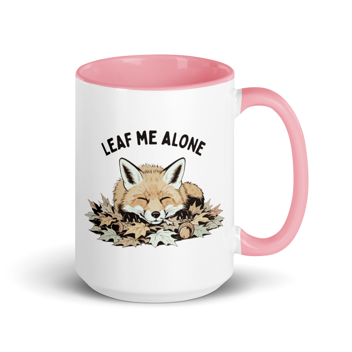 Leaf Me Alone (Fox) Colored Mug