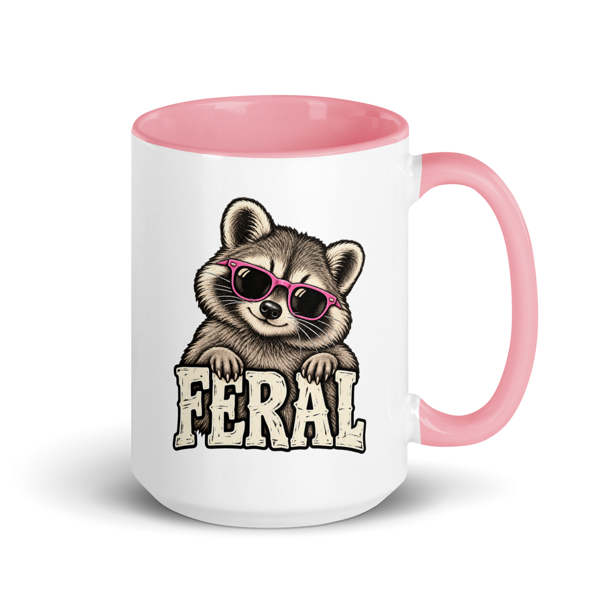 Feral Raccoon Colored Mug