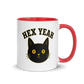 Hex Yeah Colored Mug – Red 11 oz, handle on right