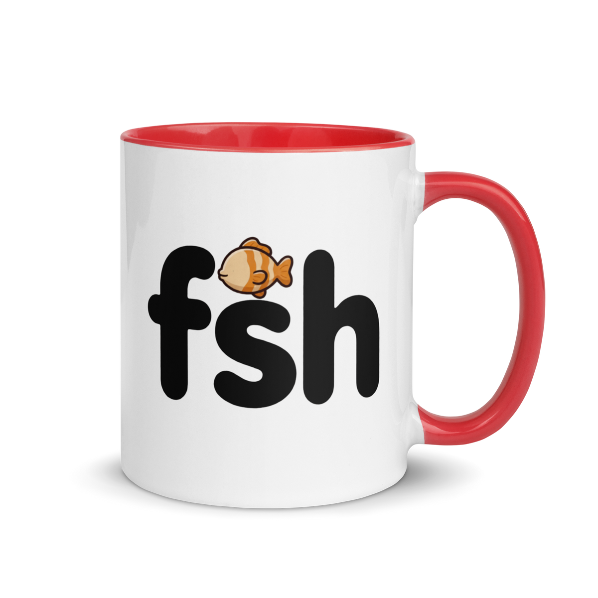 What Do You Call a Fish With No Eye? Colored Mug – Red 11 oz, handle on right