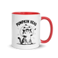Pumpkin Head Colored Mug – Red 11 oz, handle on right