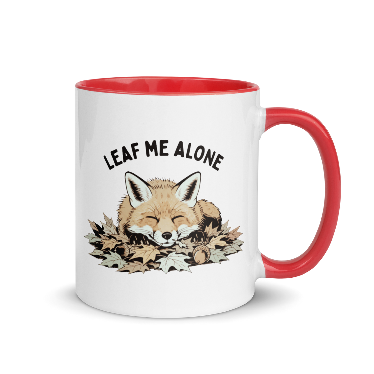 Leaf Me Alone (Fox) Colored Mug