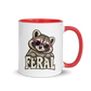 Feral Raccoon Colored Mug