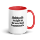 Adulthood Is the Worst Colored Mug – Red 15 oz, handle on right