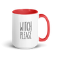 Witch, Please Colored Mug – Red 15 oz, handle on right