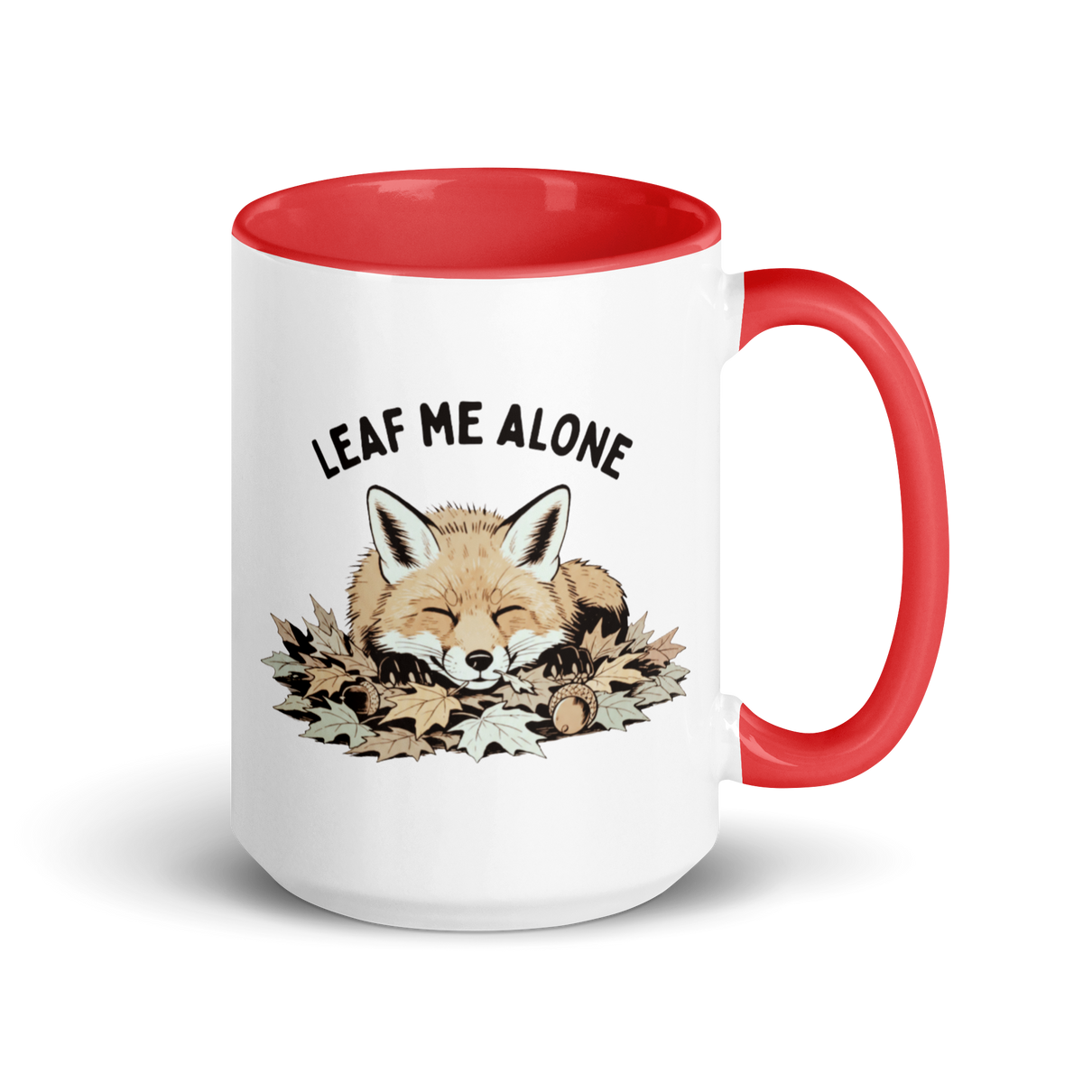 Leaf Me Alone (Fox) Colored Mug