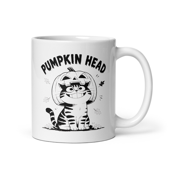 Pumpkin Head White Mug
