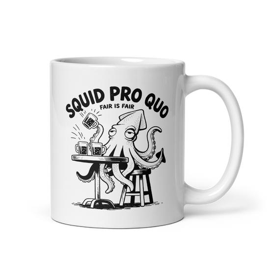 Squid Pro Quo White Mug