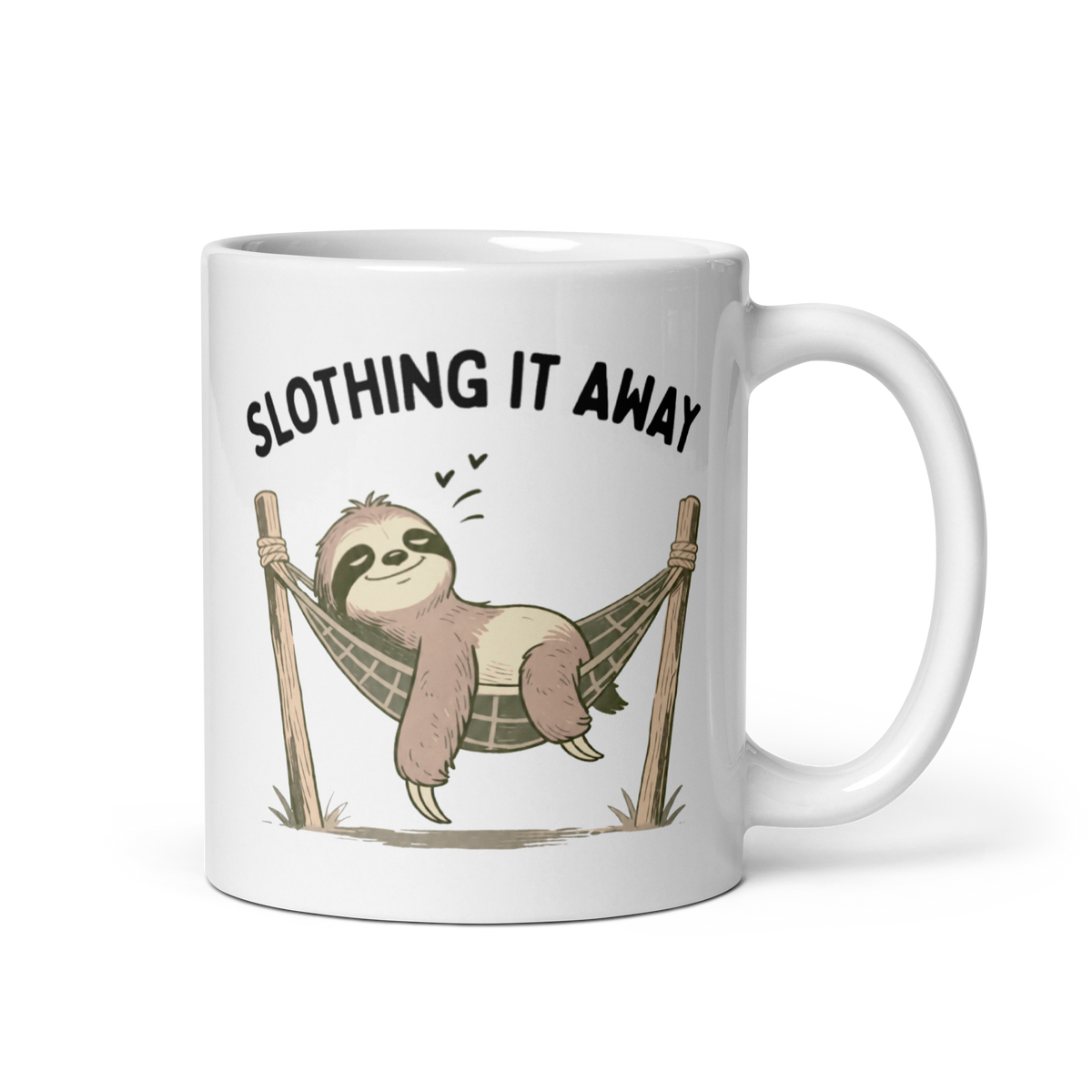 Slothing It Away White Mug