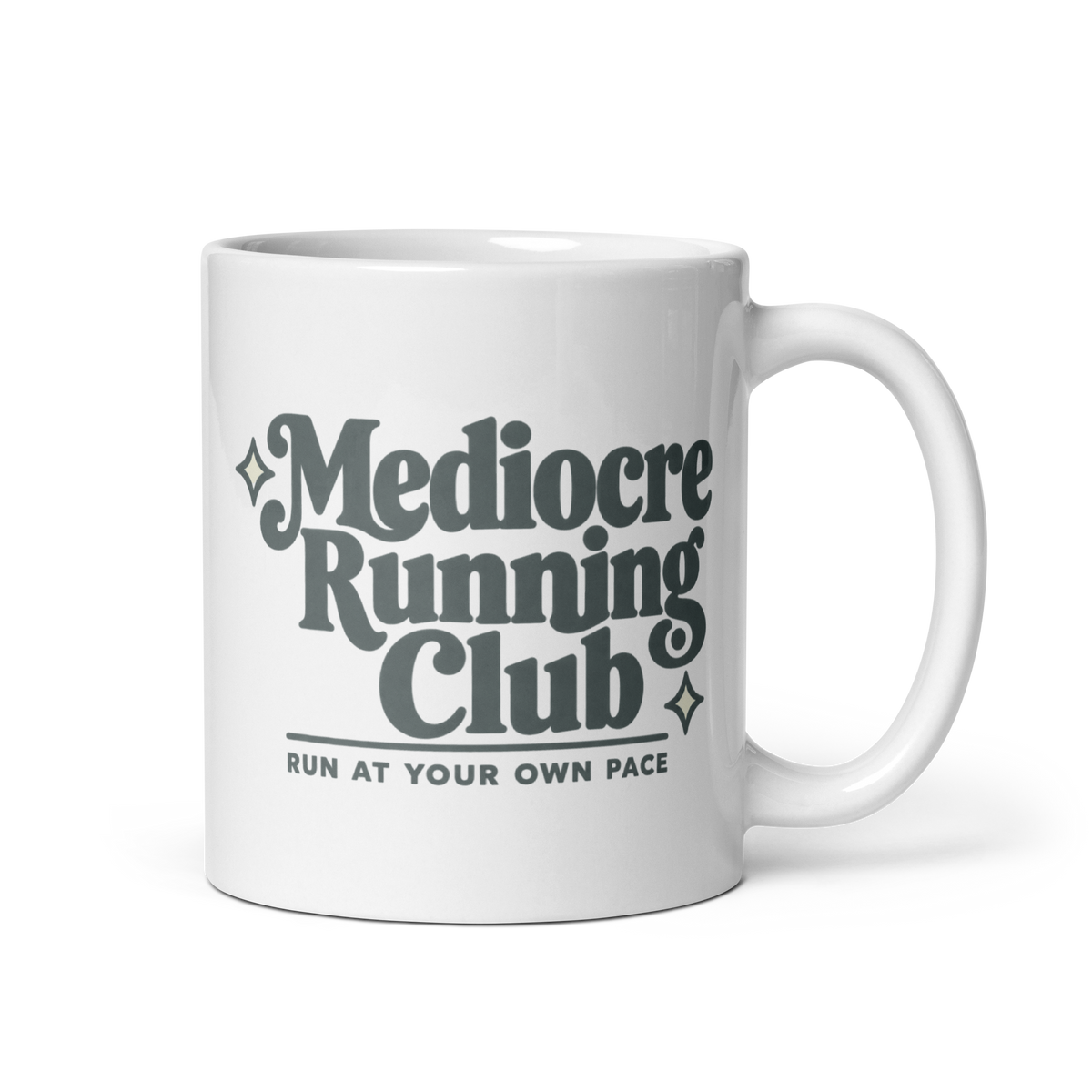 Mediocre Running Club White Mug