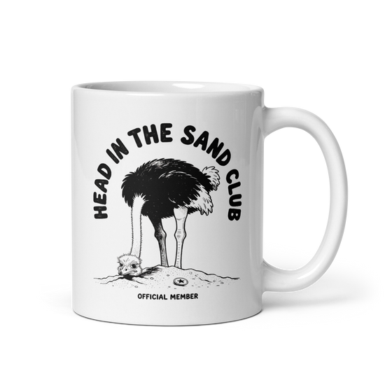 Head in the Sand Club White Mug