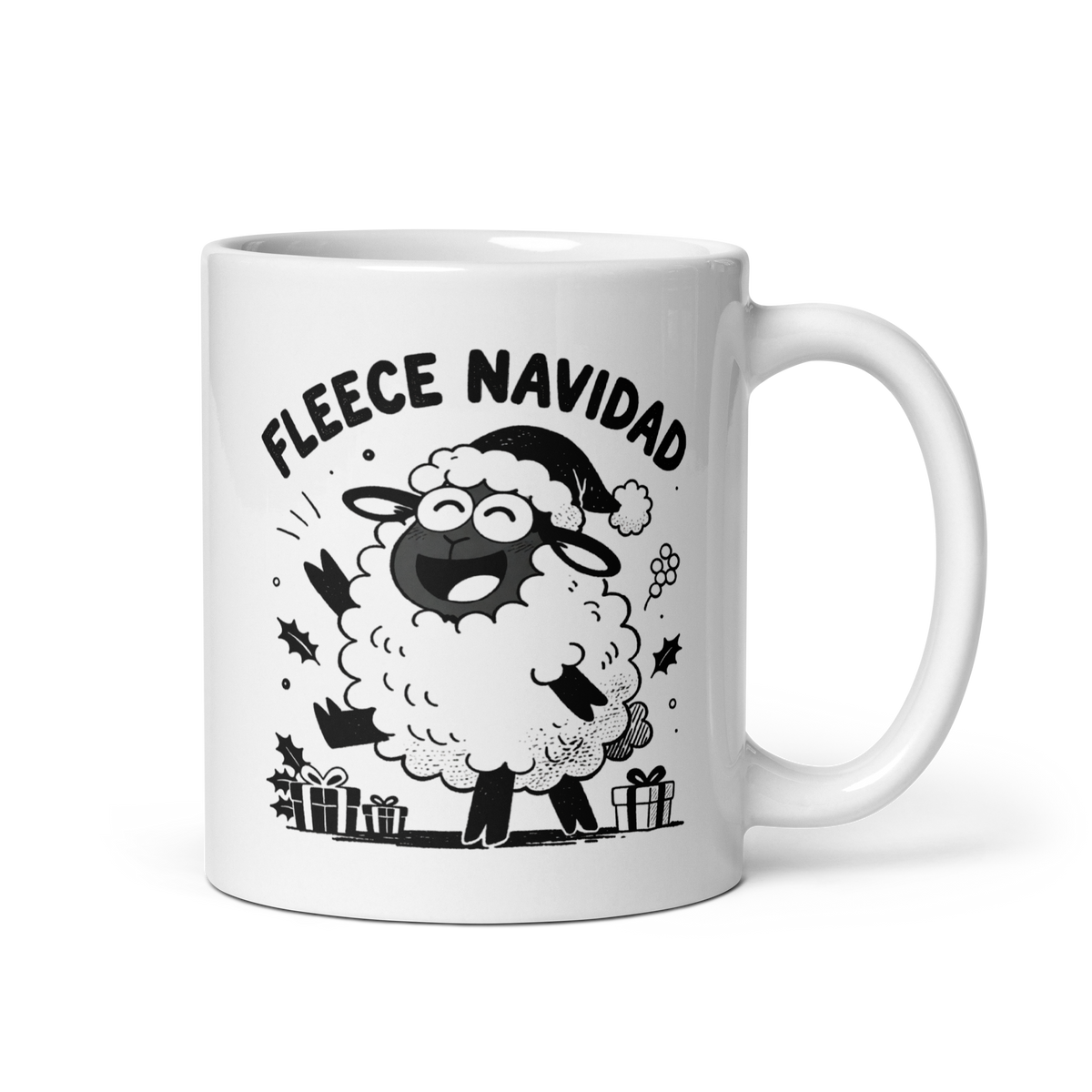 Fleece Navidad White Mug
