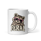 Feral Raccoon White Mug