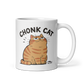 Chonk Cat White Mug, 11 oz, handle on right