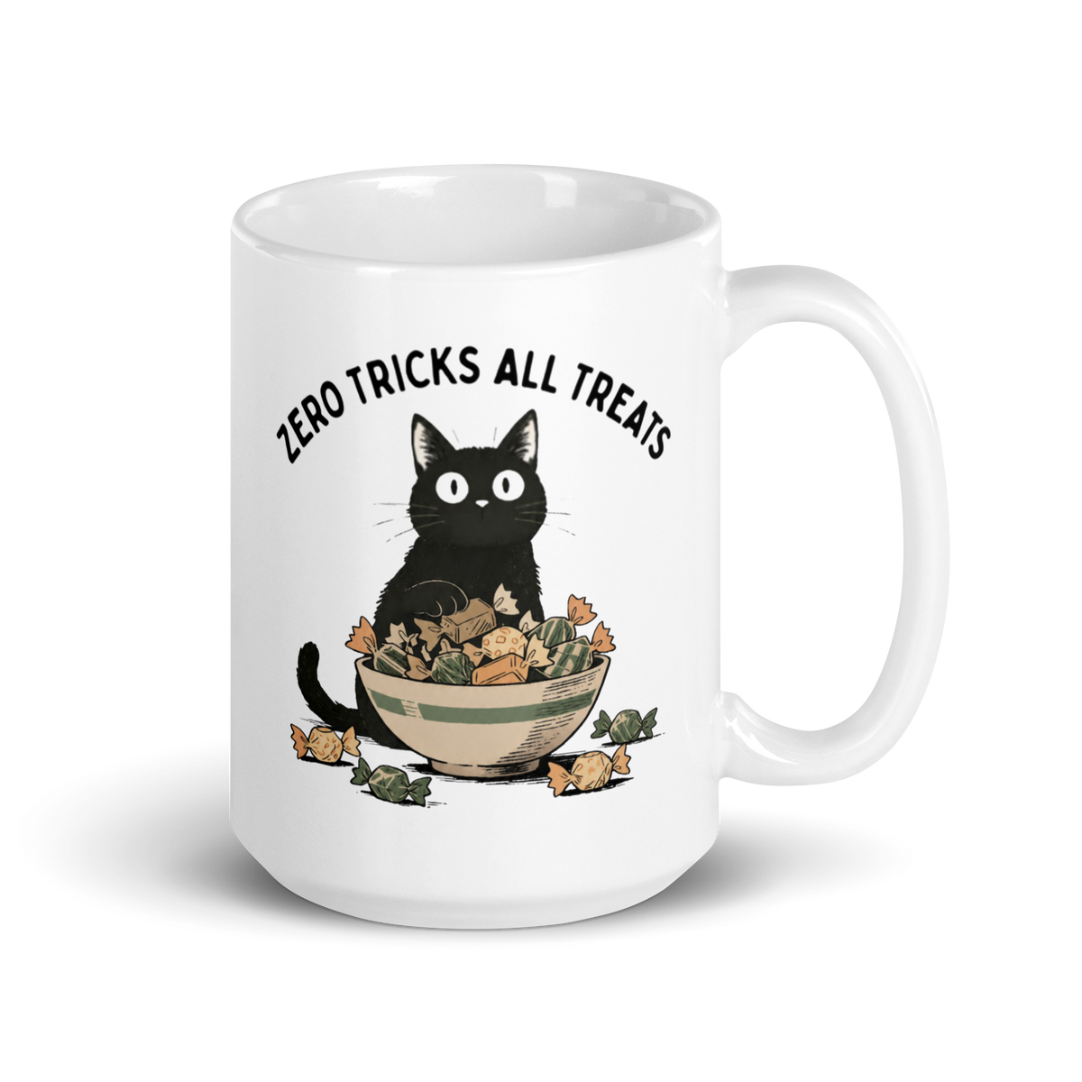 Zero Tricks All Treats White Mug