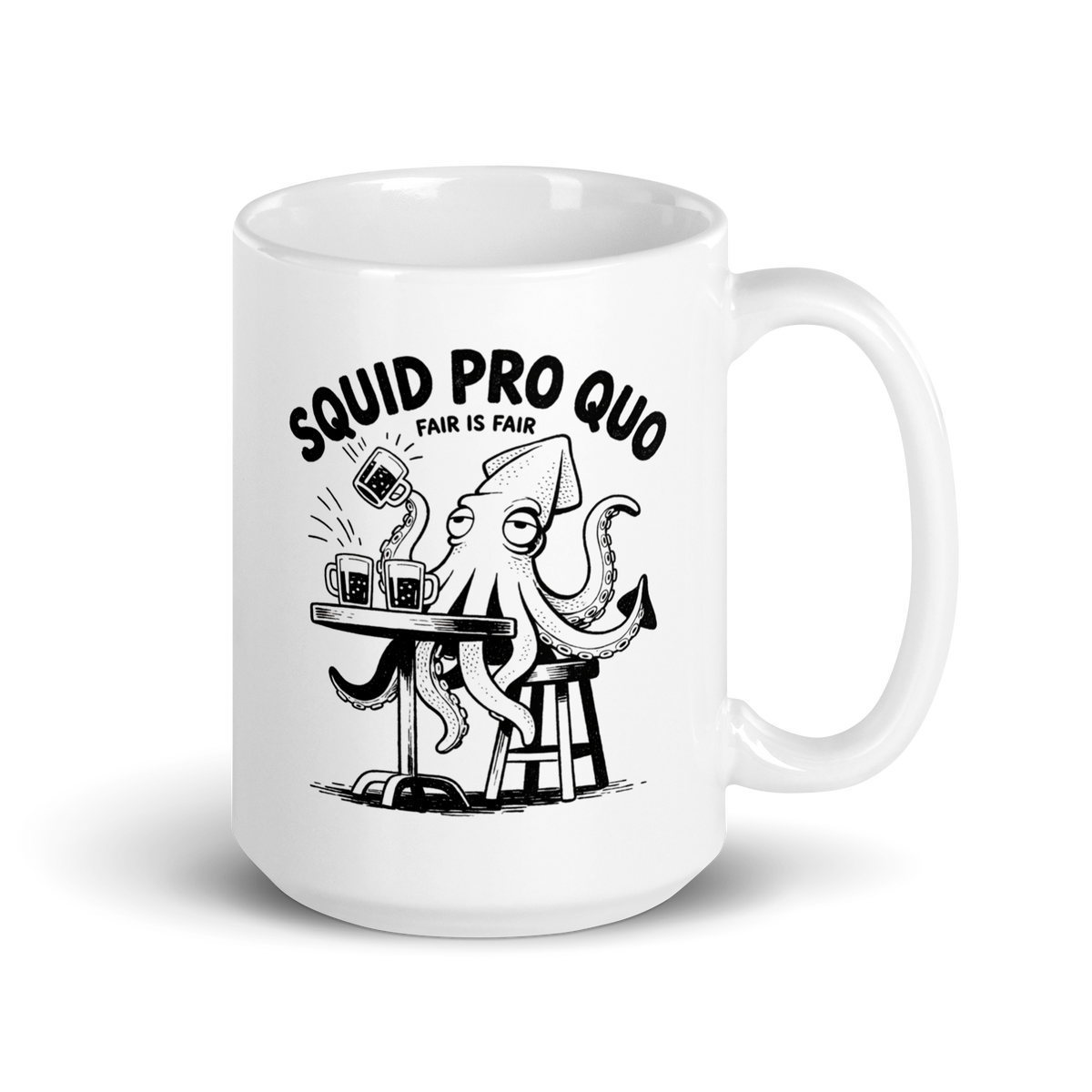 Squid Pro Quo White Mug