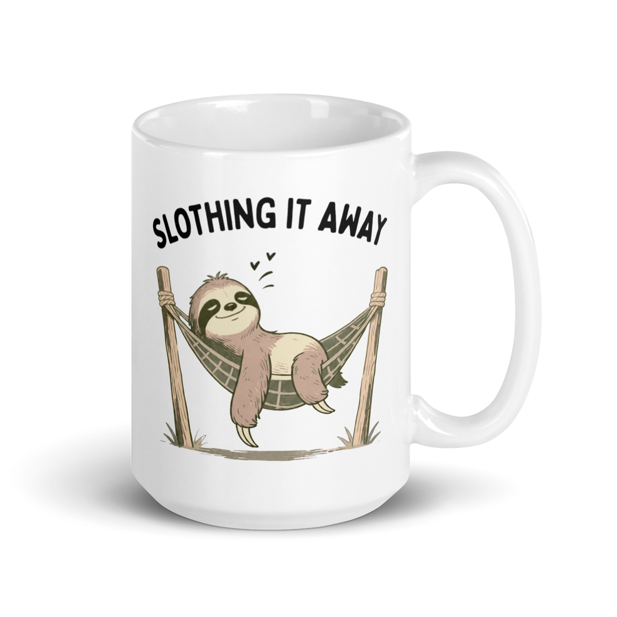 Slothing It Away White Mug