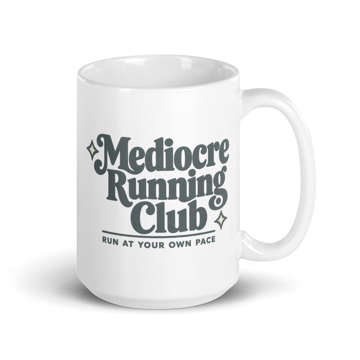 Mediocre Running Club White Mug