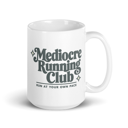 Mediocre Running Club White Mug