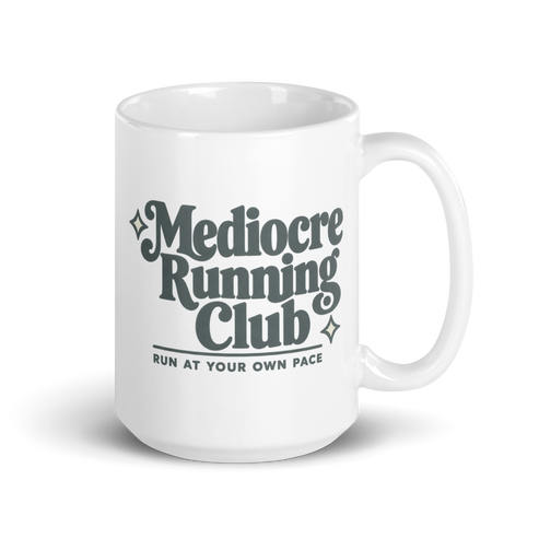 Mediocre Running Club White Mug