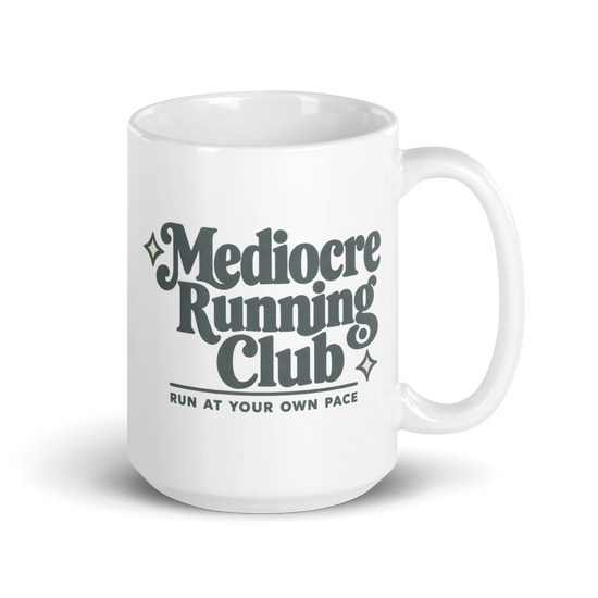 Mediocre Running Club White Mug