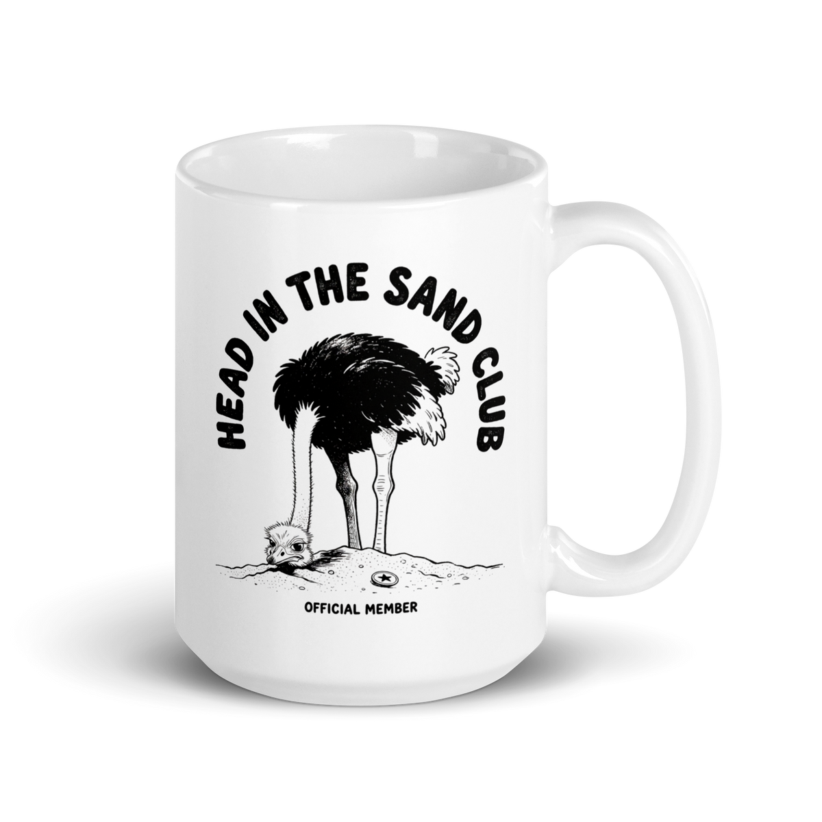 Head in the Sand Club White Mug