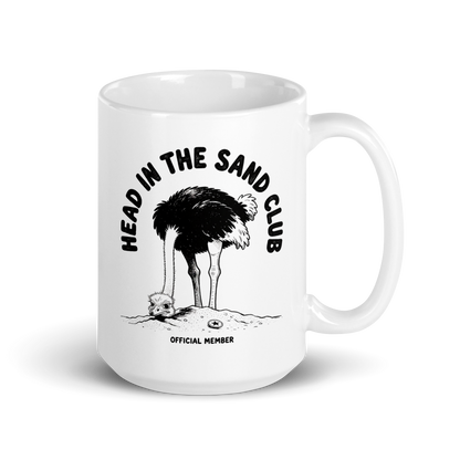 Head in the Sand Club White Mug