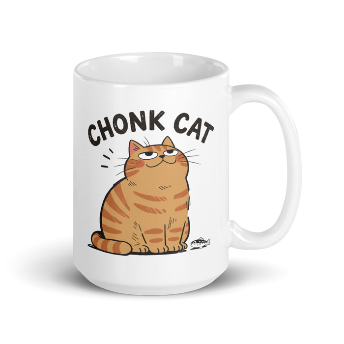 Chonk Cat White Mug