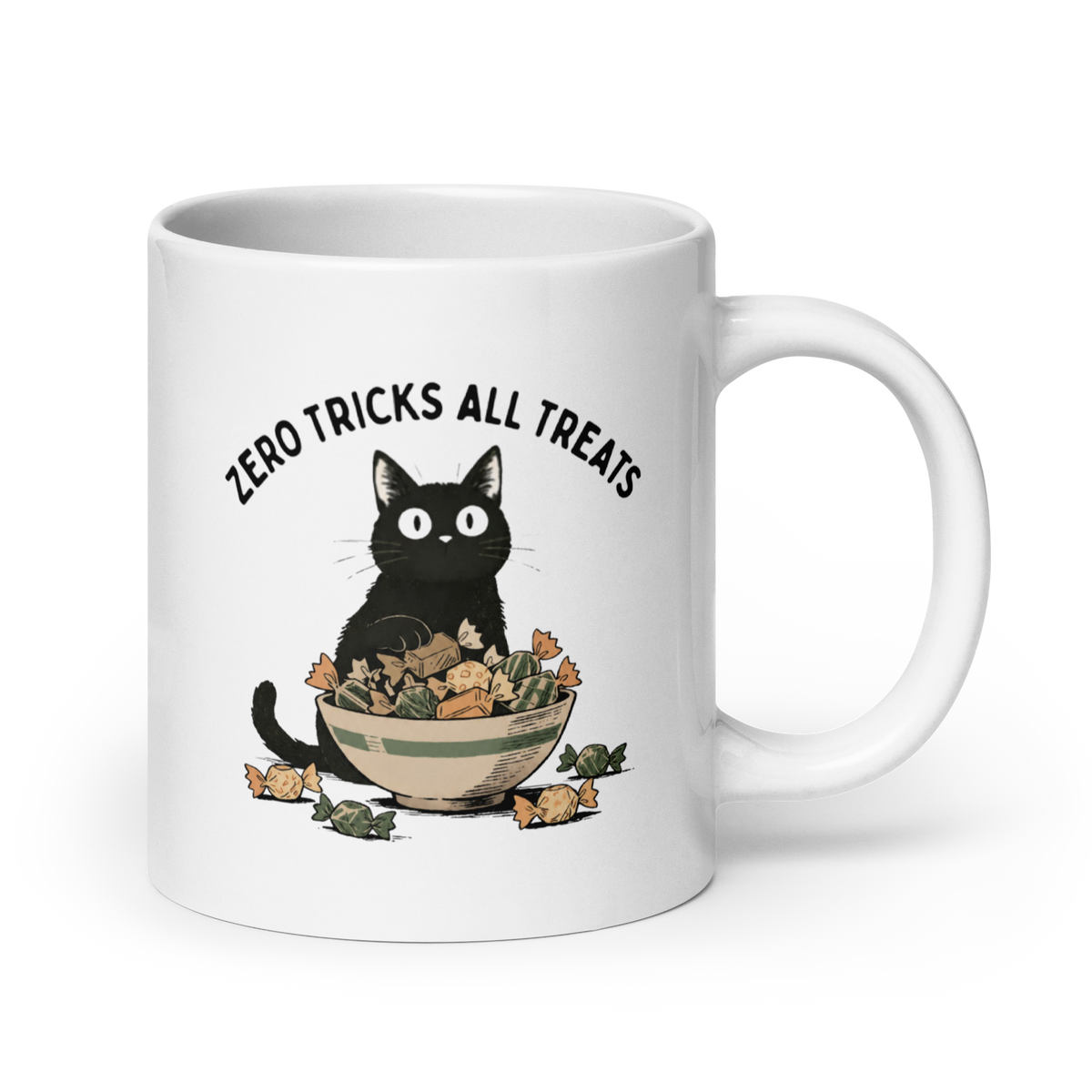 Zero Tricks All Treats White Mug