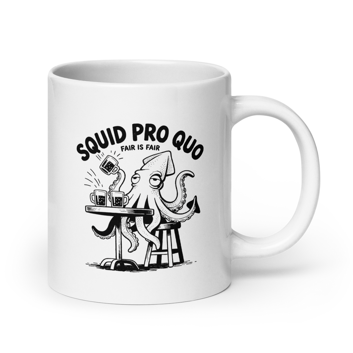 Squid Pro Quo White Mug
