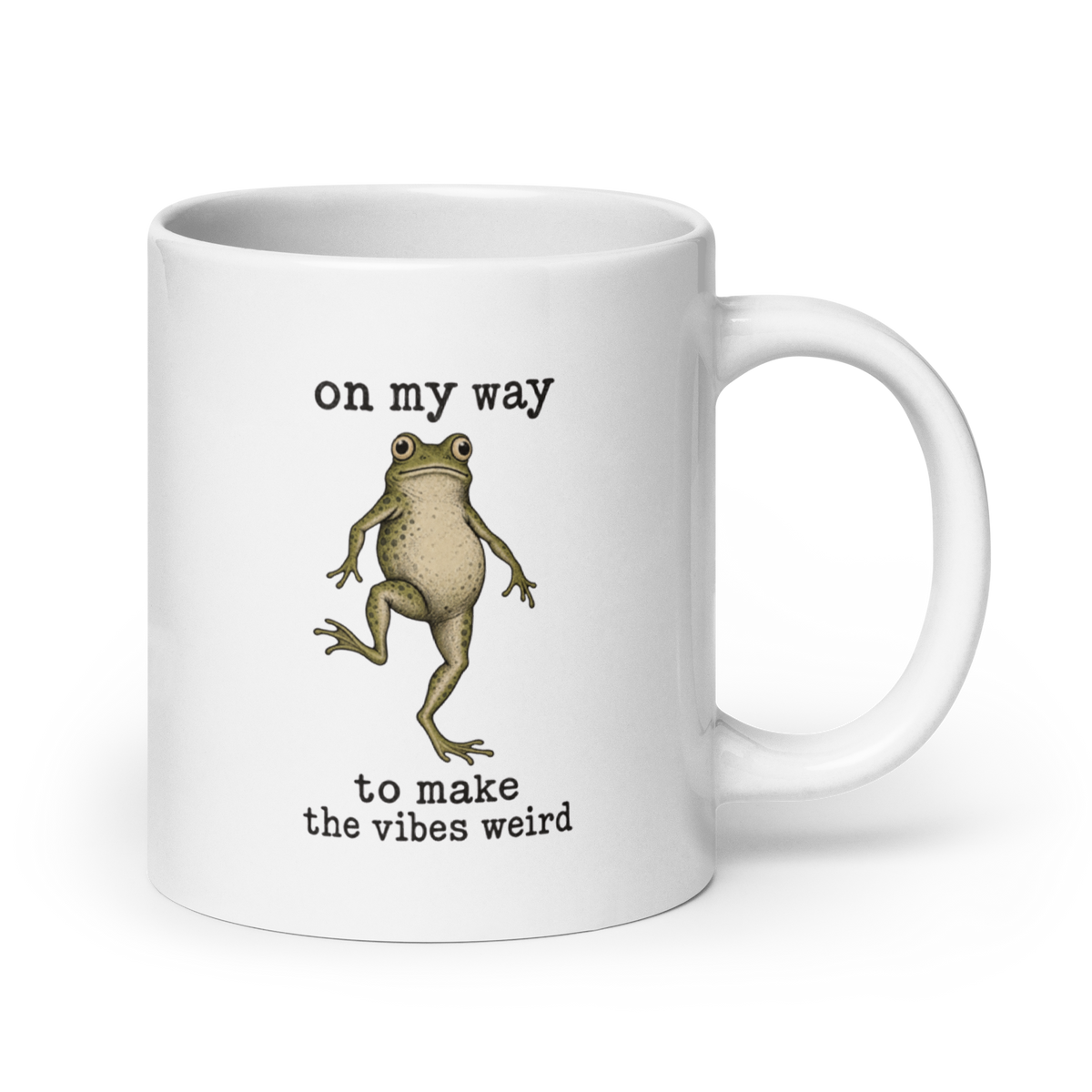 On My Way to Make the Vibes Weird White Mug