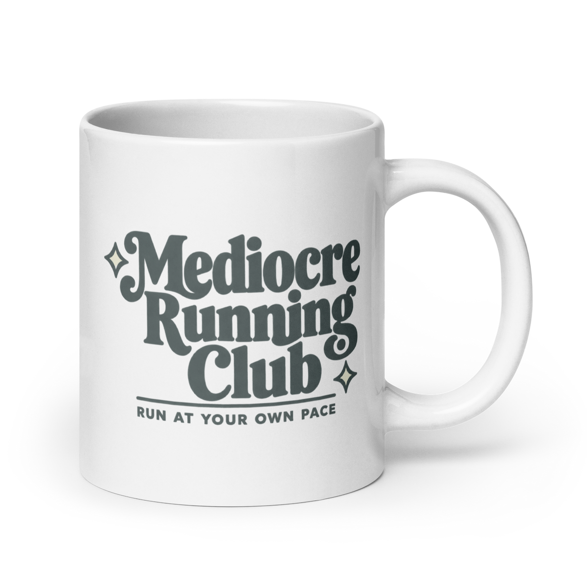 Mediocre Running Club White Mug