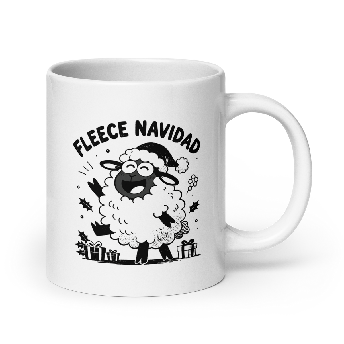 Fleece Navidad White Mug