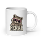Feral Raccoon White Mug