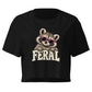Feral Raccoon Relaxed Crop Top