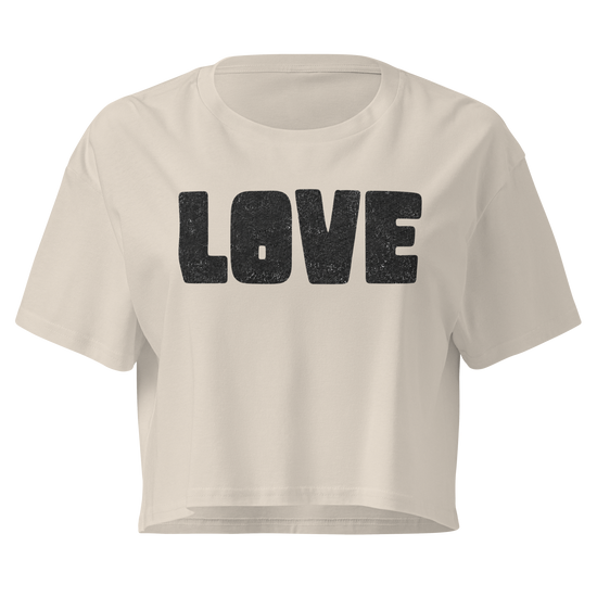 LOVE Relaxed Crop Top - Bone