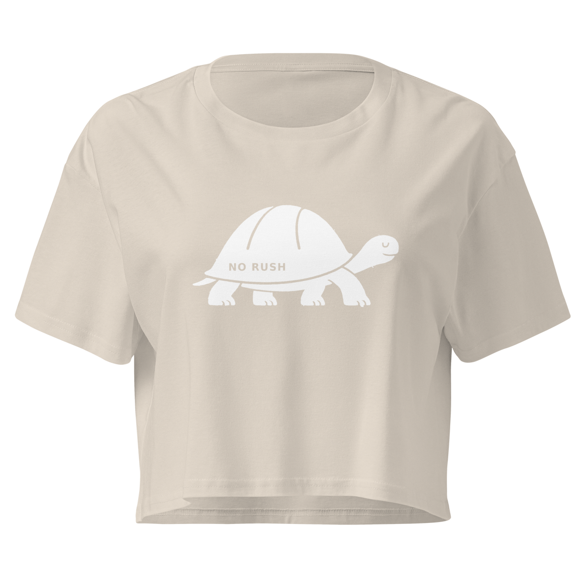 No Rush Relaxed Crop Top - Bone