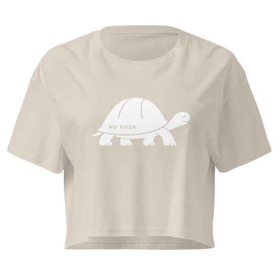 No Rush Relaxed Crop Top - Bone